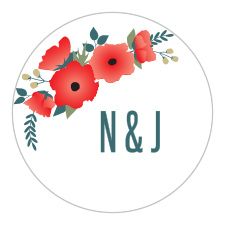 Use our Watercolor Floral Stickers as beautiful reminders of your special day.