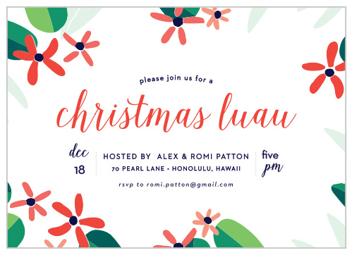 Totally Tropical Christmas Invitations
