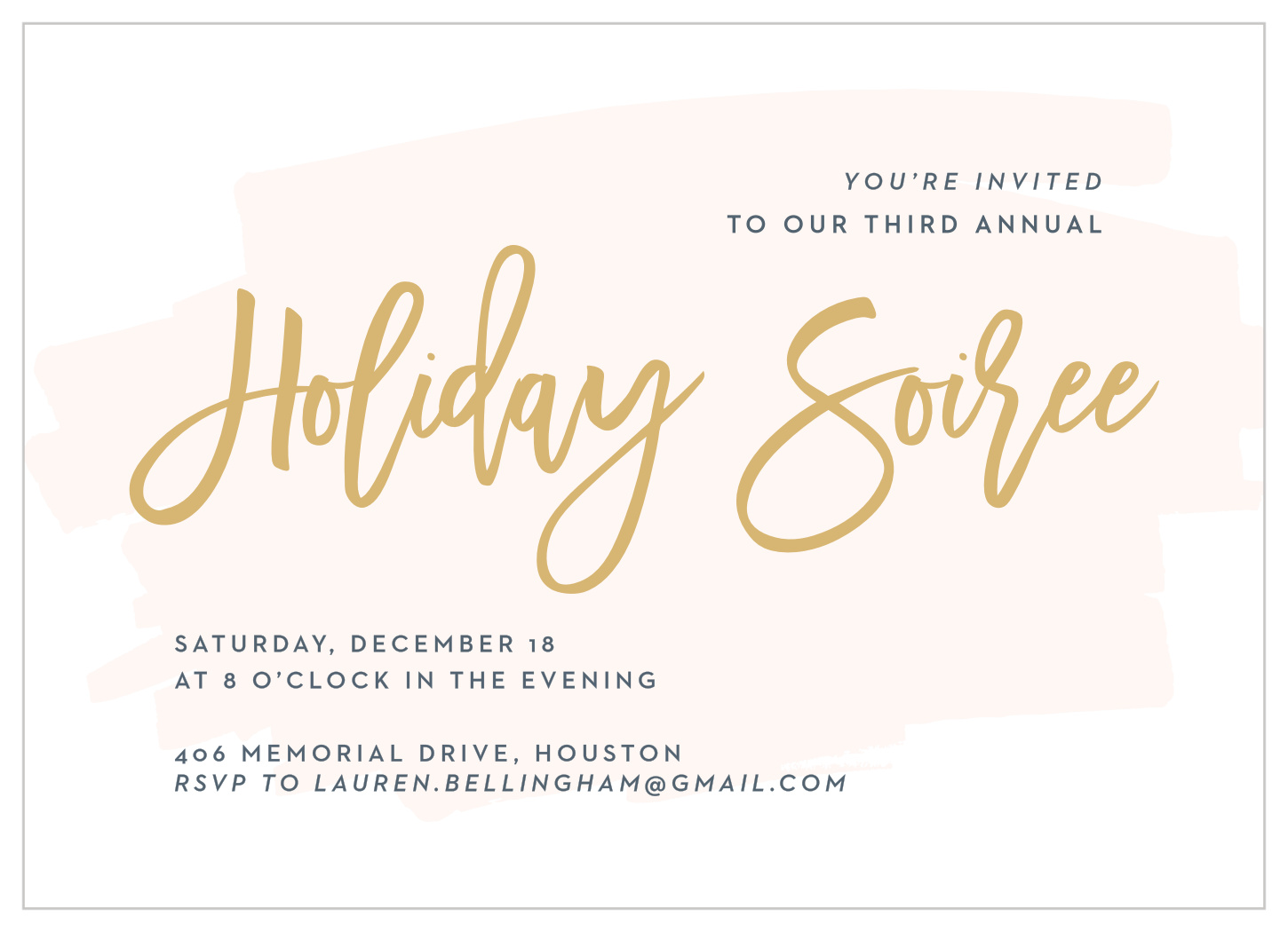 Through the Glass Foil Holiday Invitations