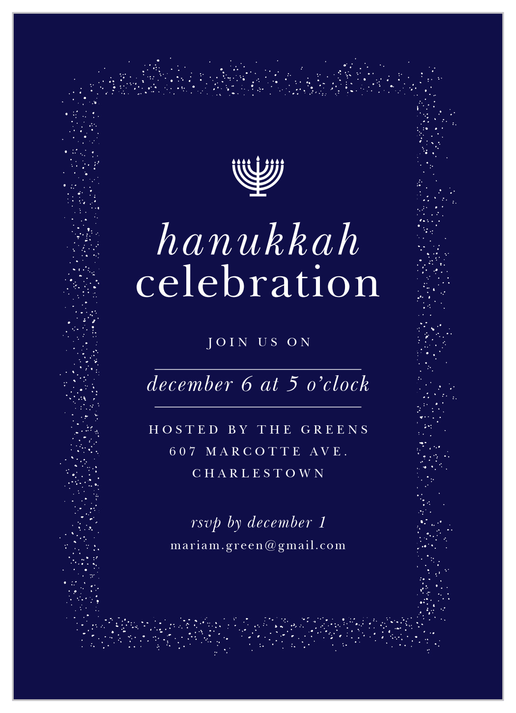 Shine Bright Hanukkah Invitations