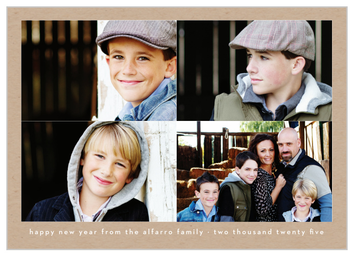 Show off your last 12 months with the Simple Kraft New Year Cards.