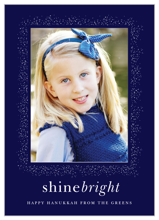 Send you Holiday love with the Shine Bright Hanukkah Cards.
