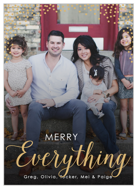 Seasonal Sparkler Foil Holiday Cards are classic, beautiful and cheery.