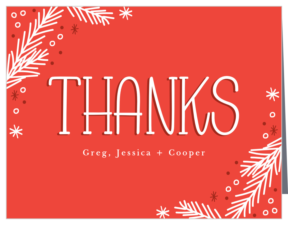 Cheerful Garland Holiday Thank You Cards