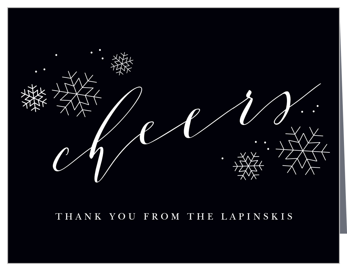 Charcoal Chic Holiday Thank You Cards