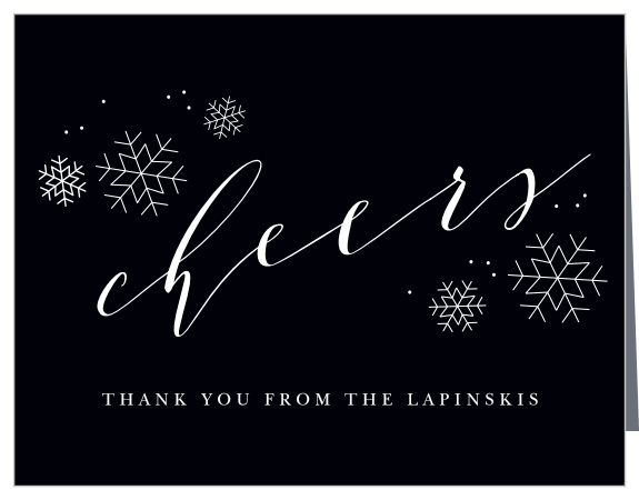 As is often the case, simplicity is felicity, and that is particularly true with our Charcoal Chic Holiday Thank You Cards.