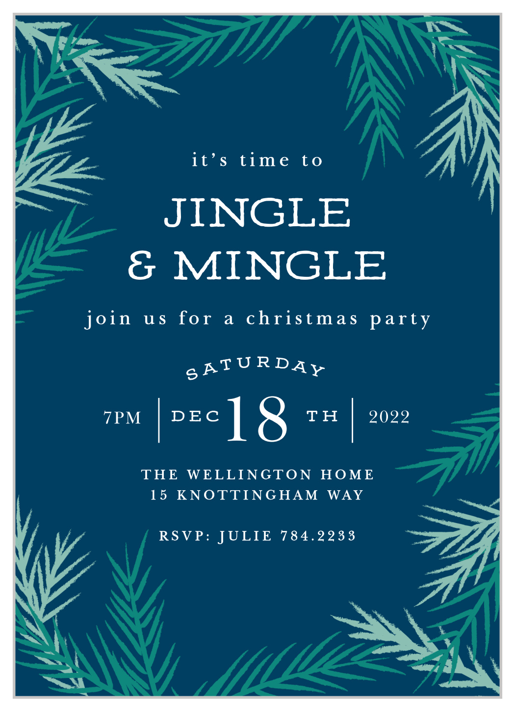 Cool Conifer Christmas Invitations
