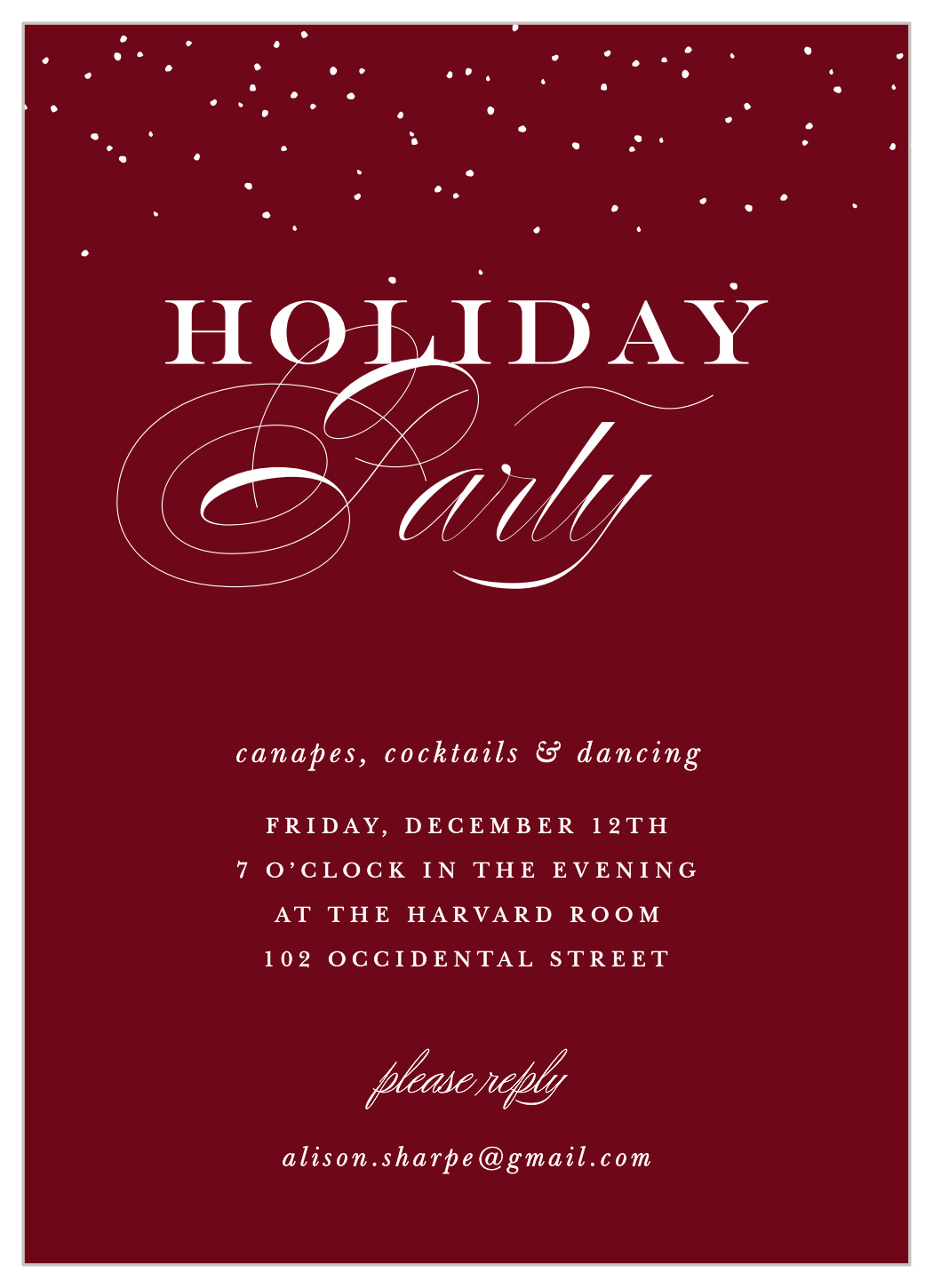 Festive Elegance Christmas Invitations