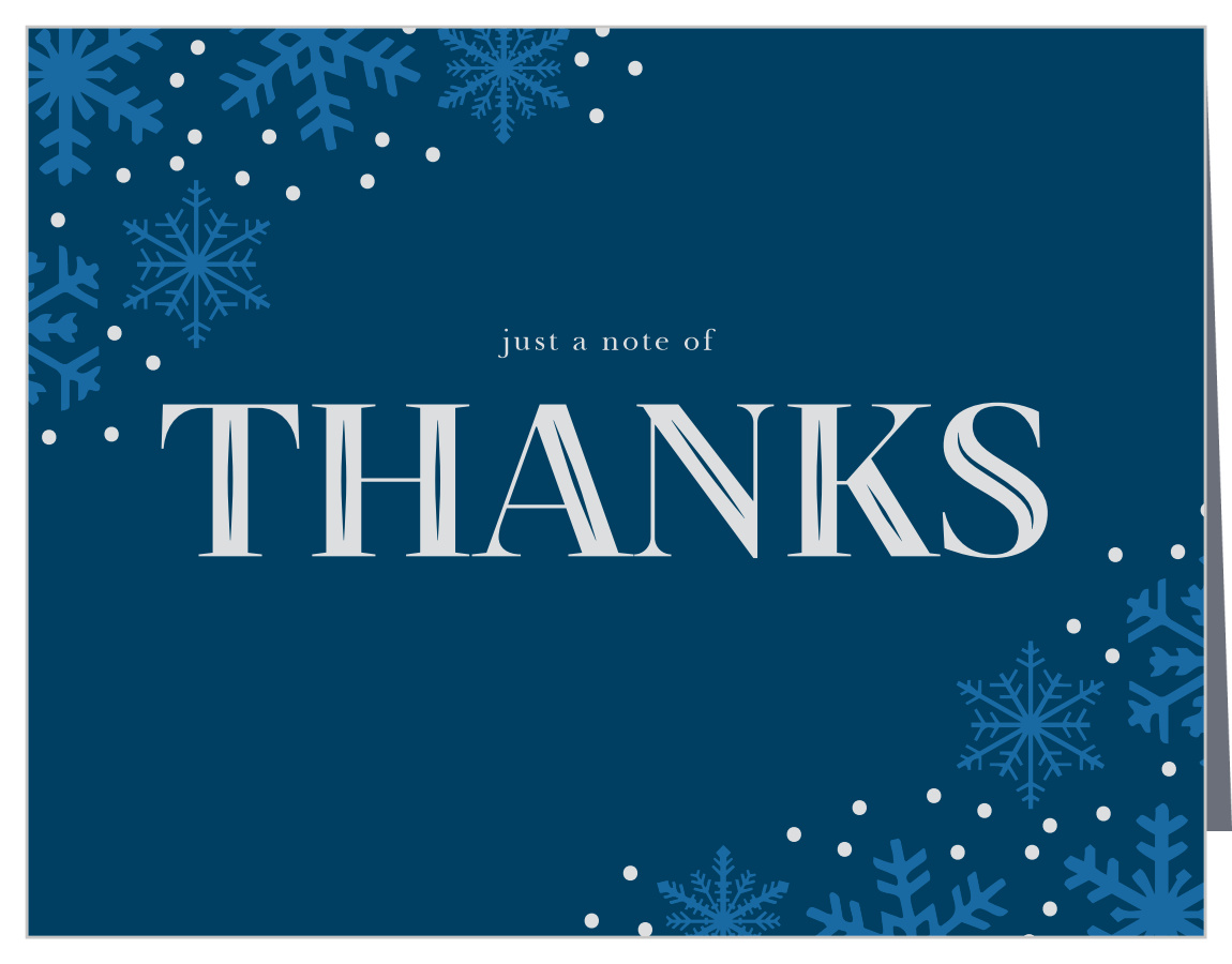 Winter Woodcut Holiday Thank You Cards