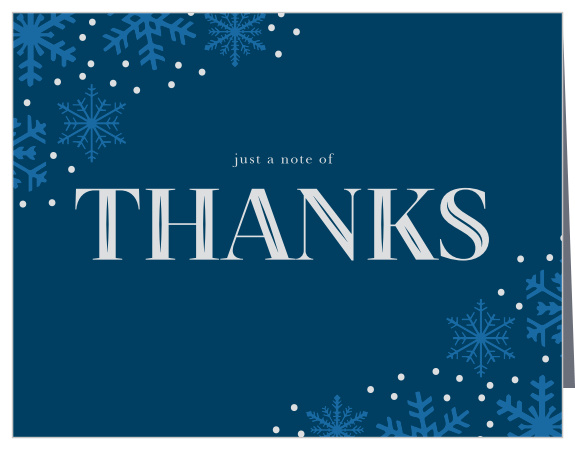 Let your guests know how much you appreciate them with the Winter Woodcut Thank You Cards.