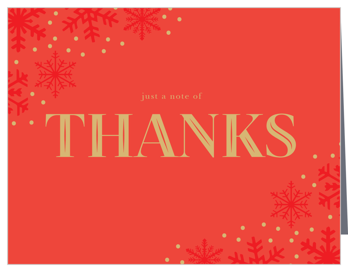 Winter Woodcut Foil Holiday Thank You Cards