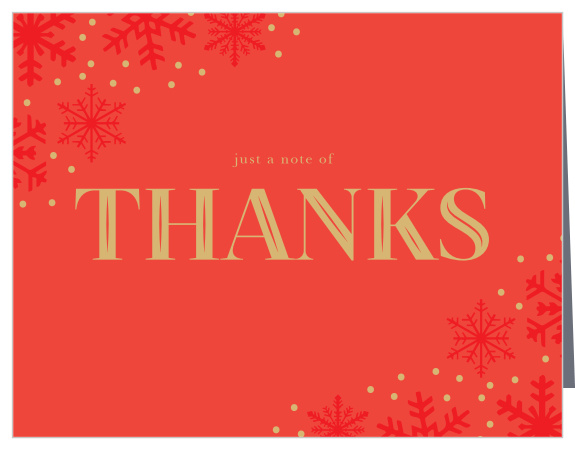 Let your guests know how much you appreciate them with the Winter Woodcut Foil Thank You Cards.