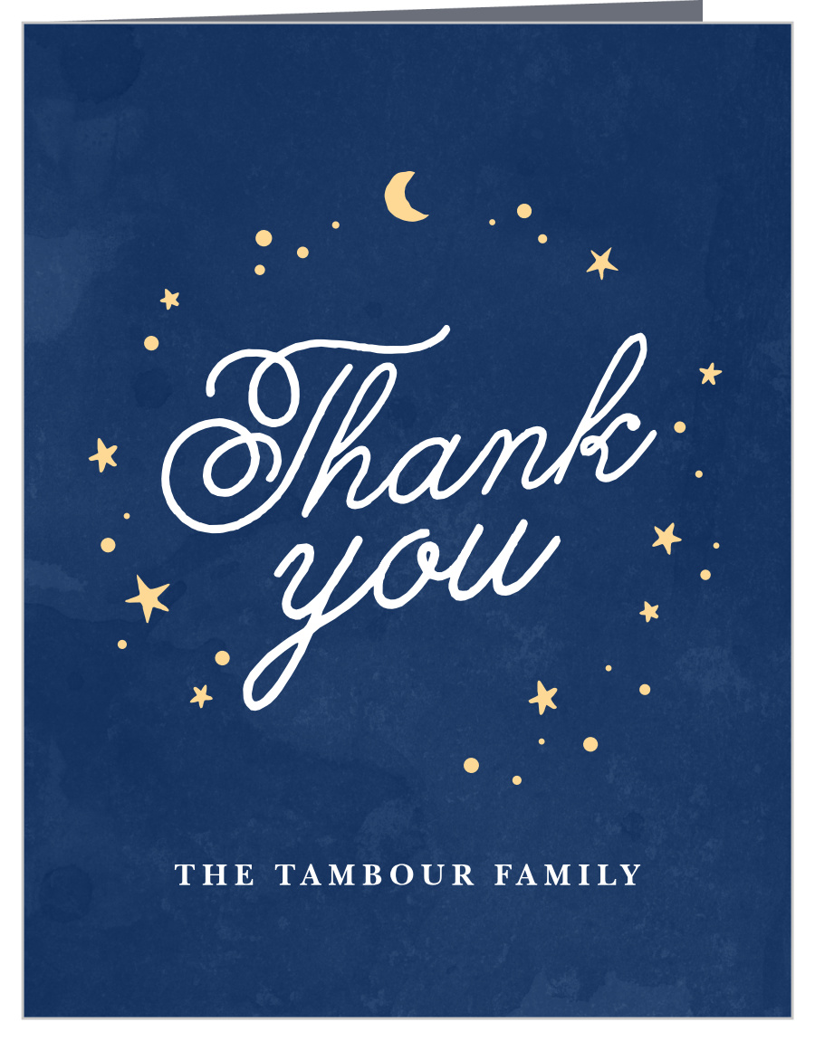 Starry Night Holiday Thank You Cards