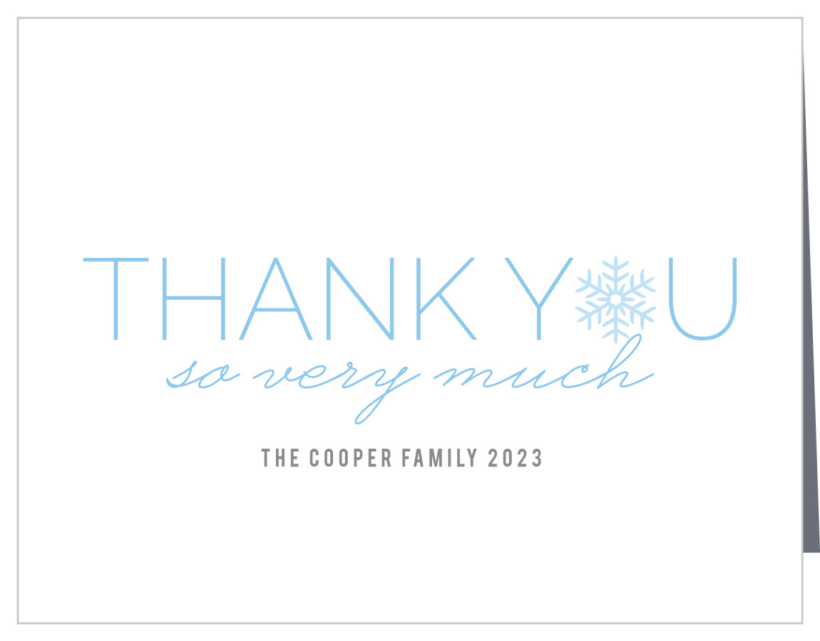 Snowflake Soiree Holiday Thank You Cards