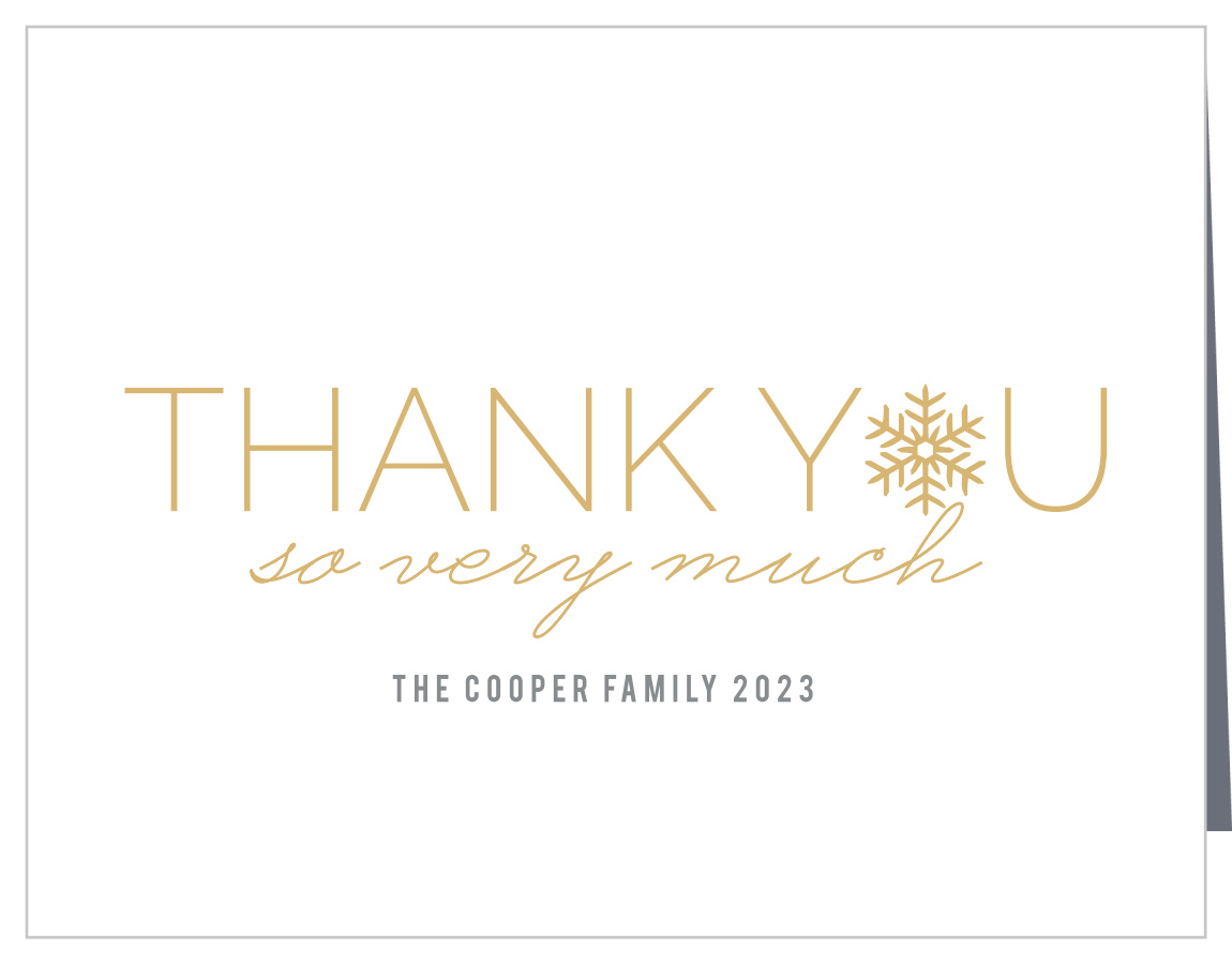 Snowflake Soiree Foil Holiday Thank You Cards