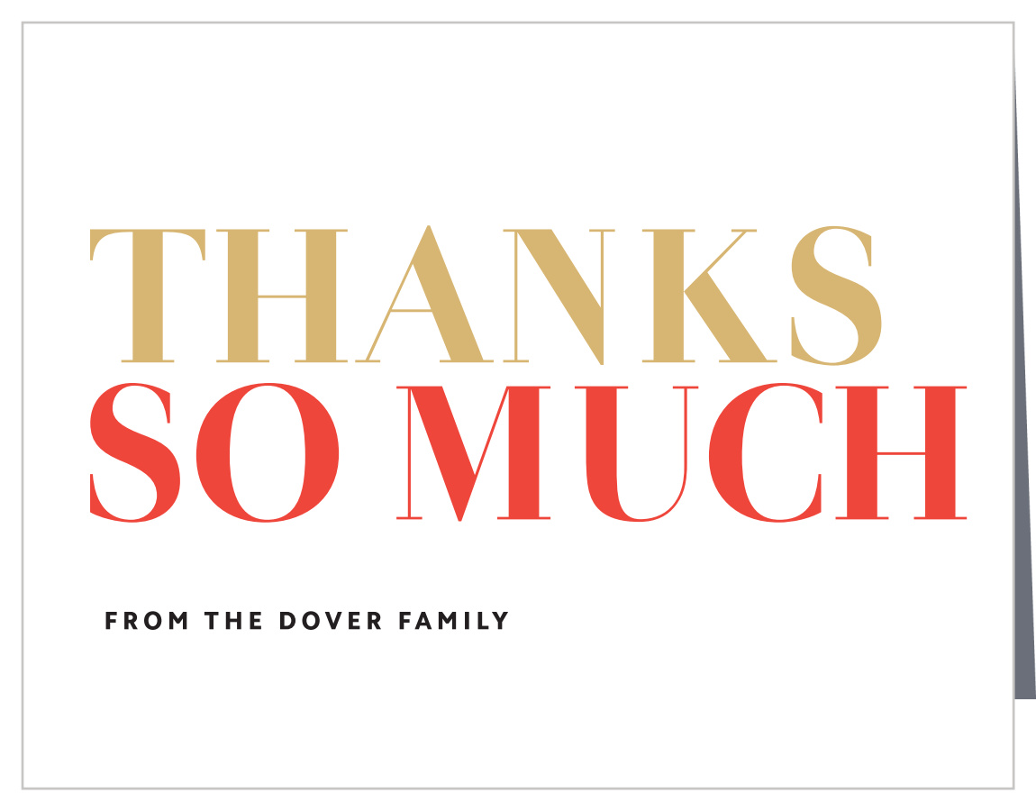 Simply Bold Foil Holiday Thank You Cards