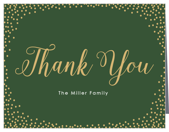 Seasonal Sparkler Holiday Thank You Cards are classic, beautiful and cheery.