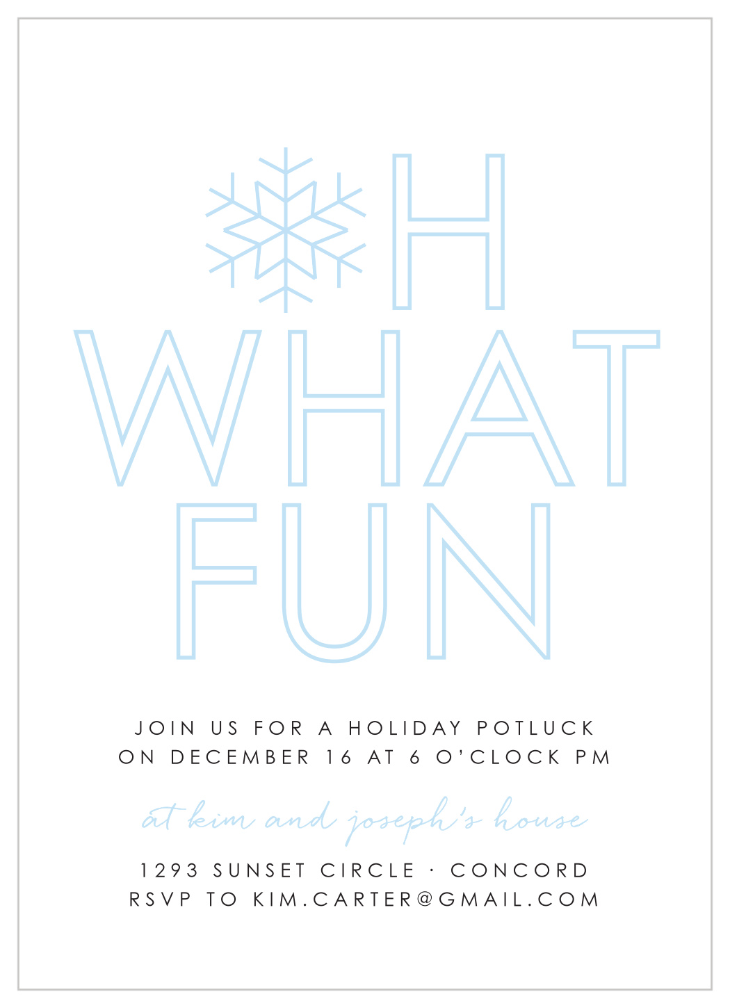 Joyful Outline Holiday Invitations