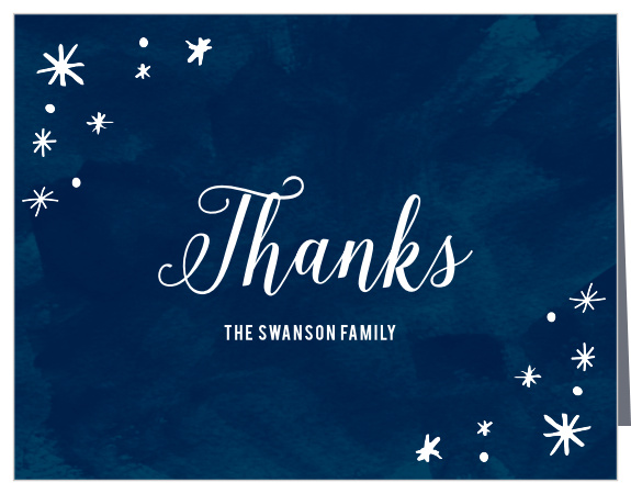 Choose the Painted Stars Christmas Thank You Cards to show your loved ones just how cherished they are!