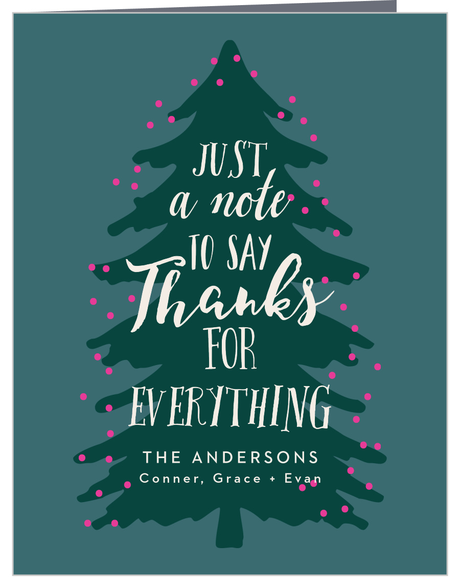 Merry Tree Christmas Thank You Cards