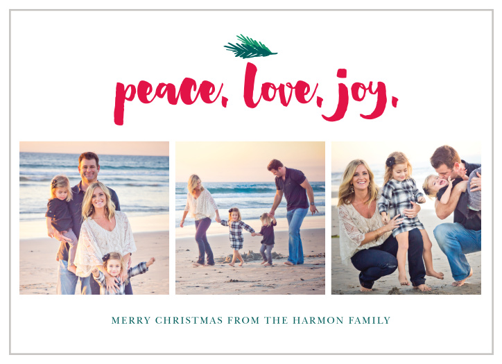A trio of lovely photos graces the front of our Little Pine Christmas Cards.