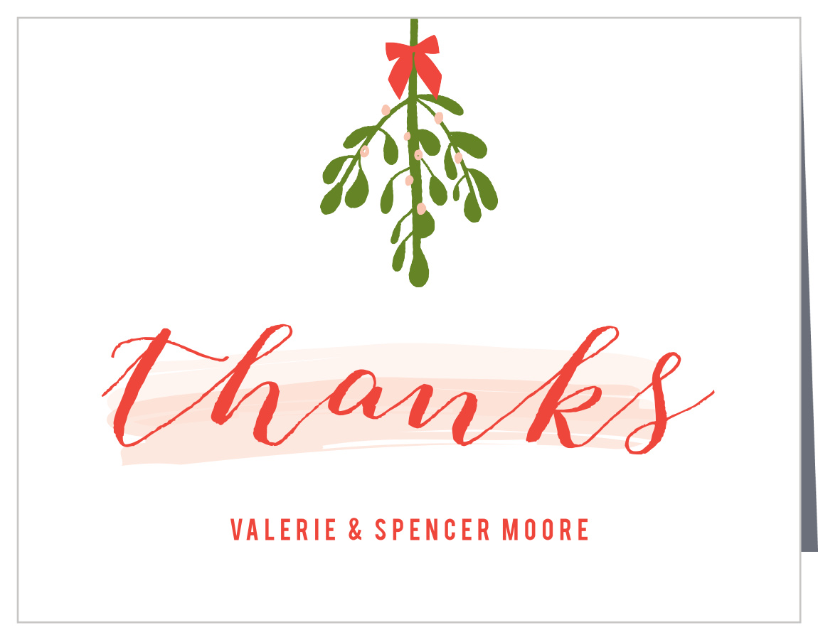 Mistletoe Soiree Holiday Thank You Cards