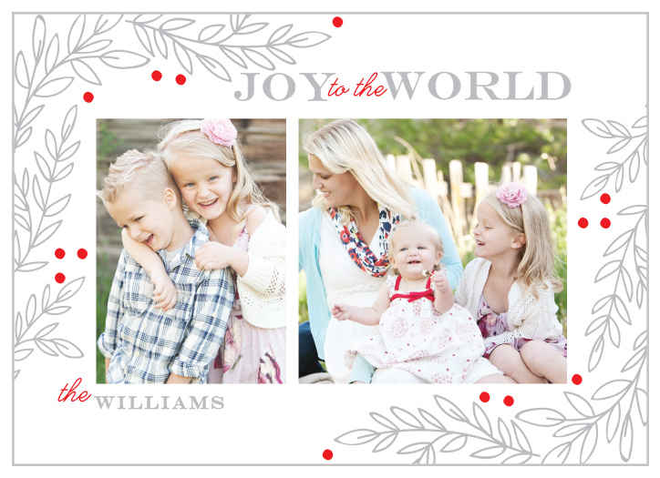 Show off your family this year with the Rustic Vines Christmas Cards.