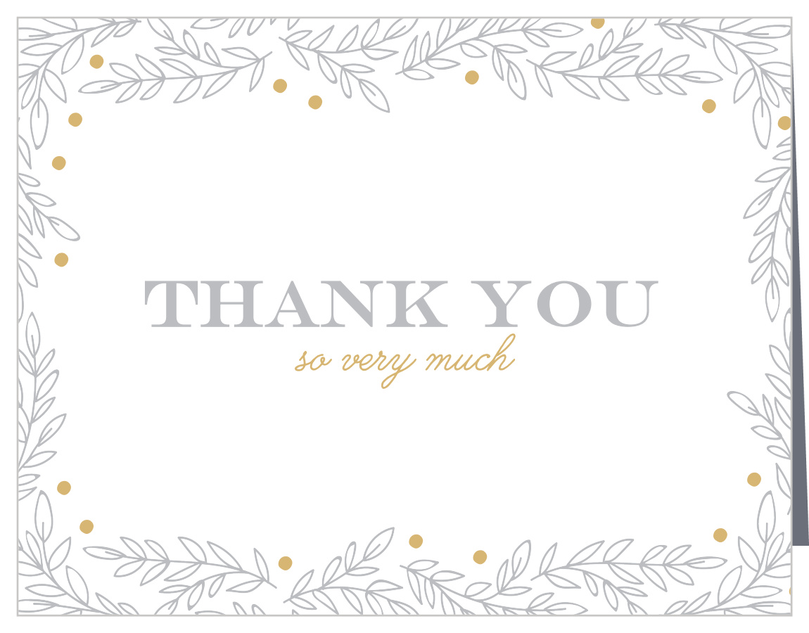 Rustic Vines Foil Holiday Thank You Cards