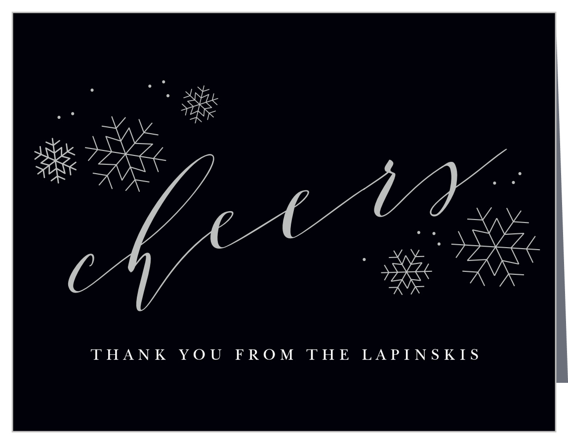 Charcoal Chic Foil Holiday Thank You Cards