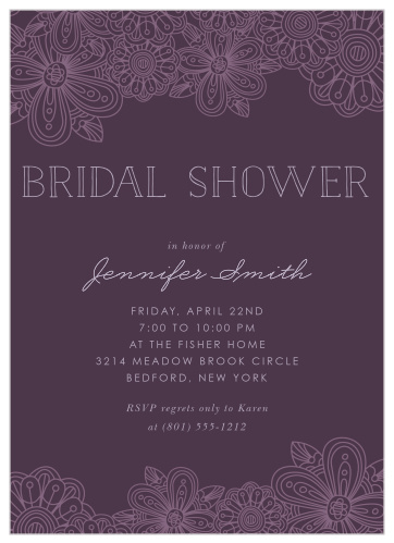 Modern paisley inspired floral design. Paisley Retro Flower Bridal Shower Invitation by Basic Invite. You can fully customize your card with multiple choices of fonts and colors. Let us help you create the perfect invitation for your special day.