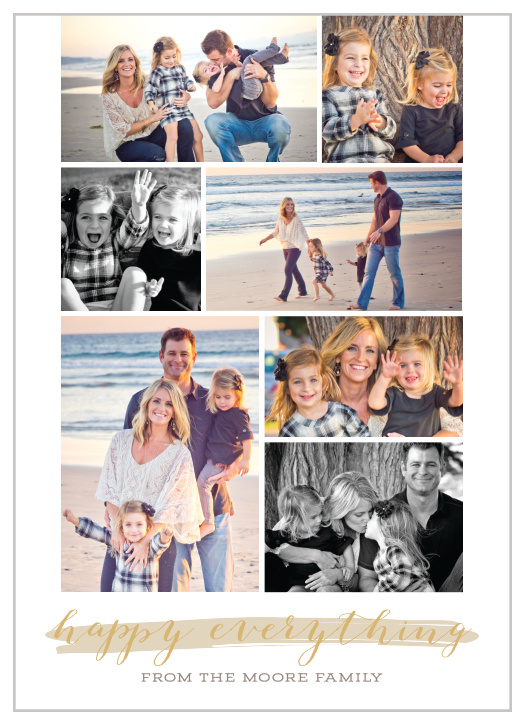 With an assortment of wonderfully touching photos decorating the front cover of our Mistletoe Soiree Foil Holiday Cards, you can give your loved ones the gift of lovely holiday wishes.