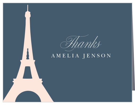 Thank your guests for helping make your child's day as special as possible with A Night in Paris Sweet Sixteen Thank You Cards.