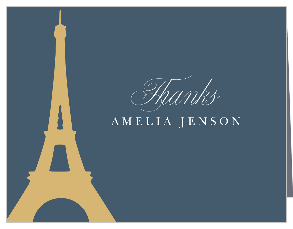 A Night in Paris Foil Sweet Sixteen Thank You Cards