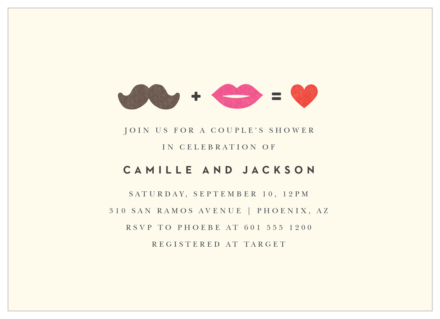 Charming Mustache Bridal Shower Invitations