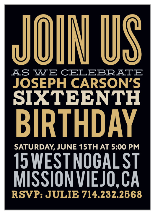 Bright, striking, and bursting with potential, our Bold Stack Foil Party Invitations are representative not only of your upcoming party but of your child as well.