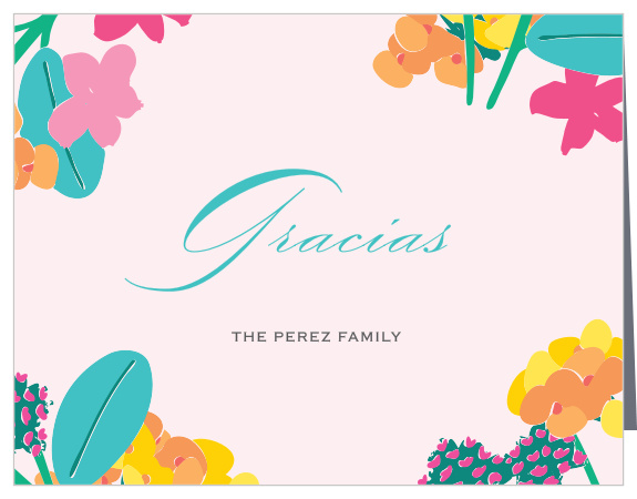 With an assortment of impressionistic flowers adorning the corners of our Festive Bouquet Thank You Cards, you can be sure that your guests will find them as beautiful as your appreciation.