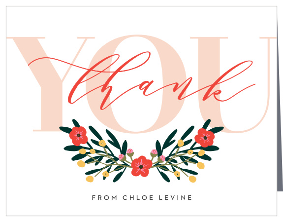 The soft flowers and fonts on our Festive Floral Sweet Sixteen Thank You Cards are fantastic for sharing your appreciation after the big day.