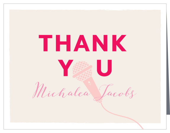 Show your appreciation with our Cool Karaoke Thank You Cards.