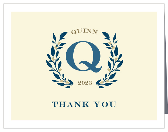 Our Floral Monogram New Year Thank You Cards offer a classic, beautiful look for your thank you cards.