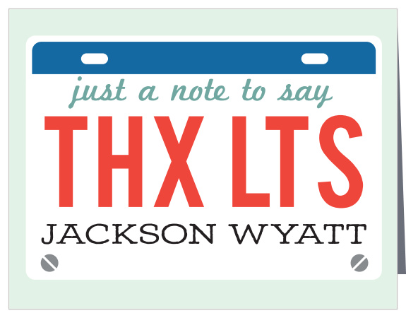 You have journeyed far and wide to find a thank you card like this!