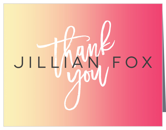 Use the beautiful color gradient on our Sunrise Thank You Cards to represent your daughter's transition into adulthood.