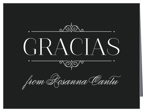Regal and refined, the Forever Royalty Quinceañera Thank You Cards are ideal to represent your daughter's gratitude for those who attended her quinceañera.