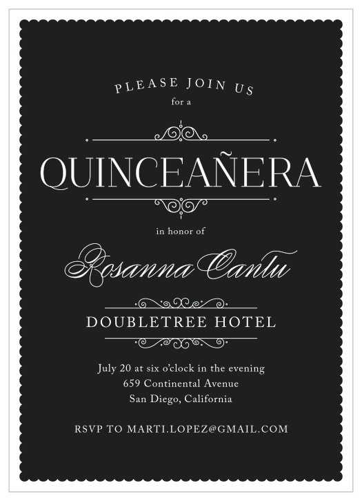 Princess Quince Quinceañera Invitations