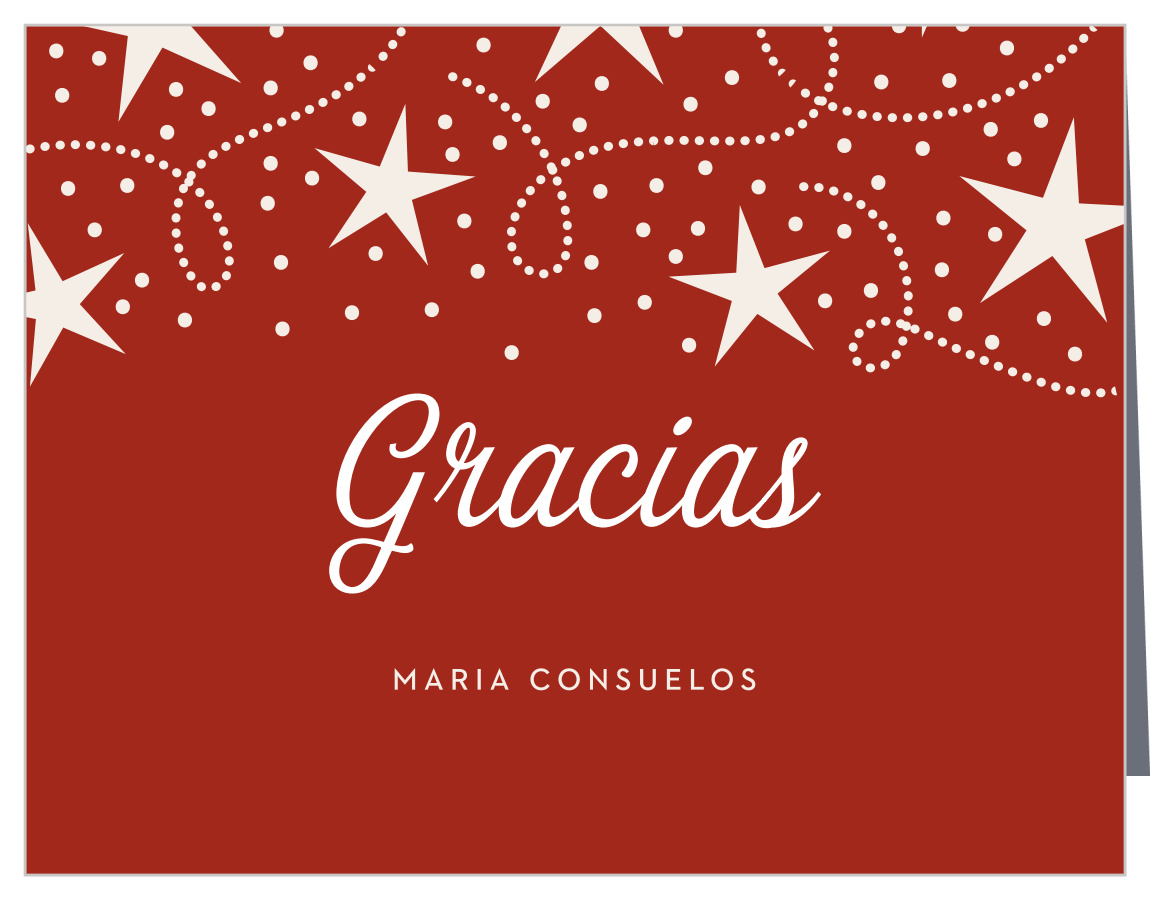 Star Spangled Quinceañera Thank You Cards
