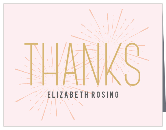 Dazzle them with a flash of gold and gray appreciation using our Sweet Sparkler Foil Sweet Sixteen Thank You Cards.