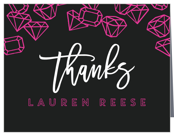 A diamond in the rough, just like your metamorphosing child, our Scattered Jewels Sweet Sixteen Thank You Cards are the perfect card to thank everyone for joining you for this milestone birthday!