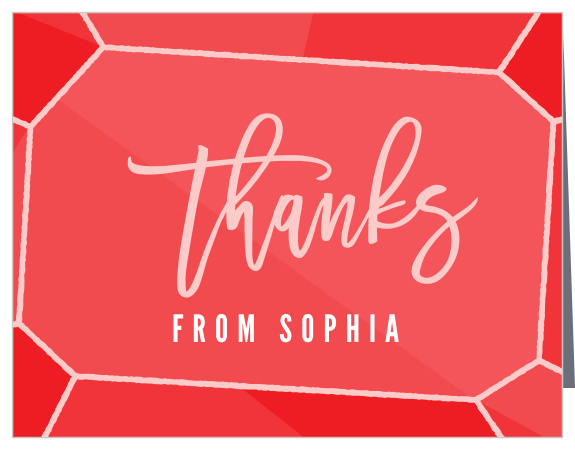 The Glittery Gemstone Sweet Sixteen Thank You Cards are a glamorous card for a glamorous sweet sixteen!
