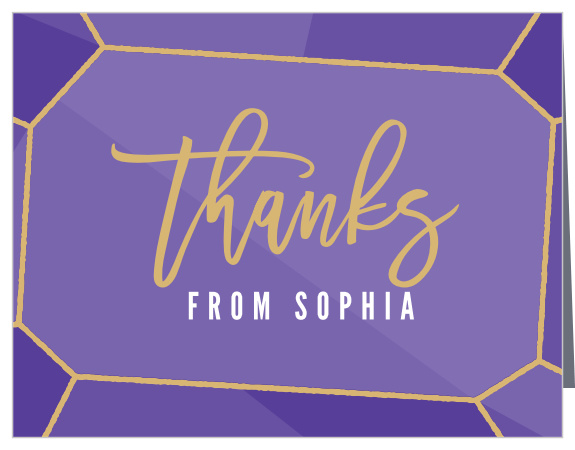 The Glittery Gemstone Foil Sweet Sixteen Thank You Cards are a glamorous card for a glamorous sweet sixteen!