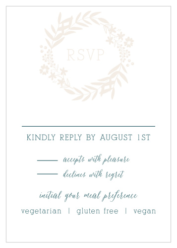 Plan for every guest with our Blooming Monogram Response Cards.