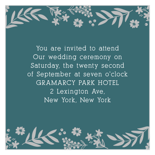 Invite and guide them at the same time with our Blooming Monogram Foil Ceremony Cards.